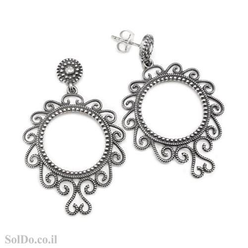 עגילים תלויים מכסף מעוצבים  A8899 | תכשיטי כסף | עגילי כסף