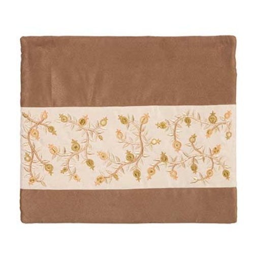 כיסוי תפילין 2 בדים רקמת רימונים עם פס זהב