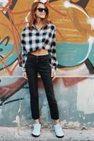 ג'ינס בוסטון ישר סיומת גזורה