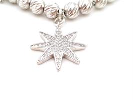 B-03 צמיד כסף עם תליונים (צ'ארמים) תלויים - אות לבחירתך