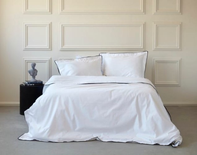 סט זוגי מלא כותנה מצרית לאוהבי החיים הטובים שמנת או לבן 500חוט לאינץ