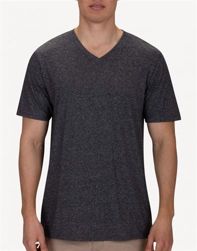 HURLEY Siro Staple V Neck -BLACK  HEATHER