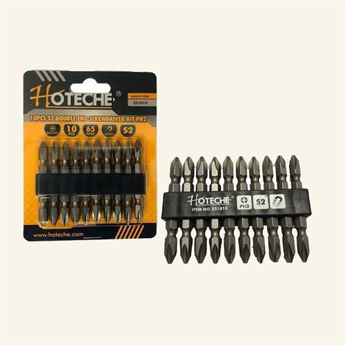 סט 10 ביטים מגנטיים 65 מ"מ כפולים PH2