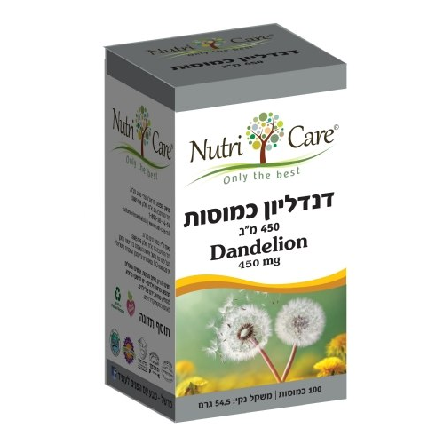 דנדליון, 450 מ"ג, 100כמוסות,  נוטרי קר