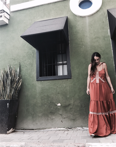 שמלת מקסי תחרה