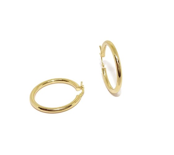 עגילי חישוק זהב בינוניים 3.6 סמ