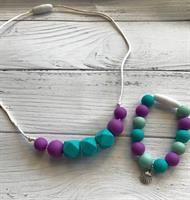 שרשרת וצמיד מסיליקון- דגם בת הים