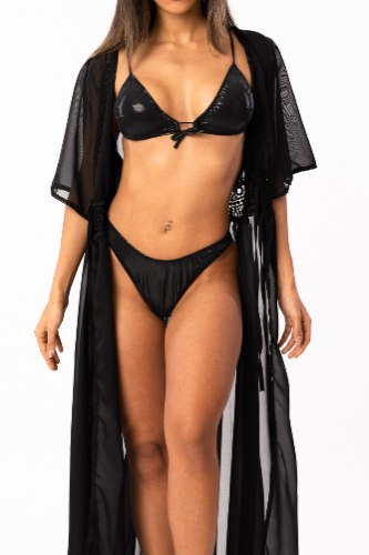 שמלת חוף שחורה