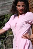 שמלת אייטיז ורודה מיני מידה XL/L