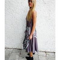 שמלת ריי גיאומטרי אפור