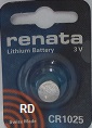 סוללות ליטיום 4 יחידות RENATA LITHIUM CR1025