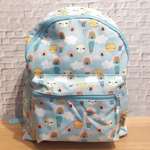 תיק גב כדורים פורחים תכלת