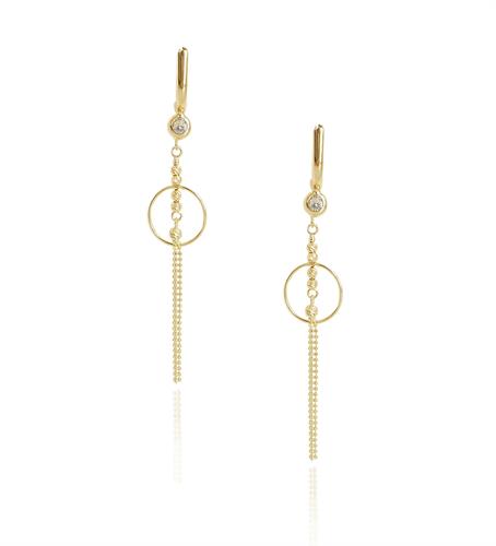 עגילי זהב נתלים מיוחדים