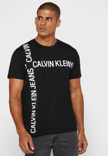 טי שרט גברים CALVIN KLEIN צבע שחור