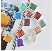 ערכת יצירה זוהרת - 12 צבעי מים