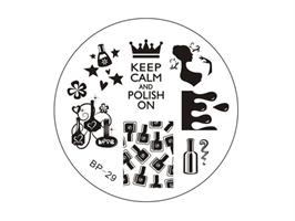 פלטה חותמת עגולה - לק נשפך - BP-29