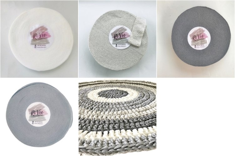 חוטי טריקו לסריגה, חוטים לסריגתשטיח, שטיחים סרוגים, שילובי צבעים בחוטי טריקו,, חוט טריקו לסריגת סלסלות, סריגה בחוטי טריקו, סלסלה סרוגה, עיצובים בחוטי טריקו