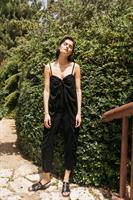 אוברול קשירה שחור