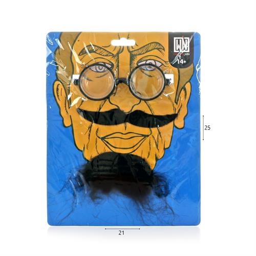 סט משקפיים שפם וזקן תיש