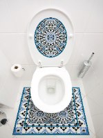 שטיחון ומדבקה לאסלה סנטוריני דגם 246