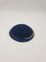 כיפה סרוגה שולי זגזג