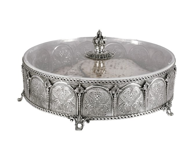 קופסה למצה שמורה כסף טהור דגם שערים אימפריום