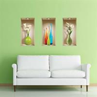 שלישיית נישות  בקבוקים צבעוניים דגם 131