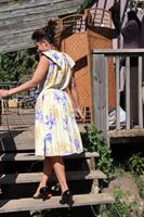 שמלת אייטיז מהודרת מידה M/L