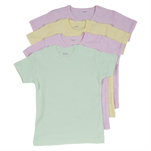 רביעיית חולצות ריפ 2 ורוד בייבי-צהוב-ירוק