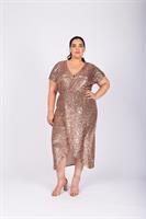 שמלת לורנה פייטים רוז גולד