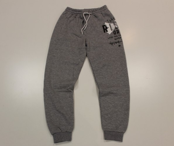 מכנס פוטר מעוצב כיס רוכסן אפור בהיר