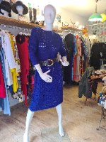 שמלה סרוגה כחולה מידה L