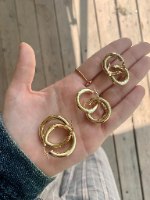 עגילי חישוק עבה זהב 14K M