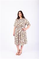 שמלת ליב לבן מודפס