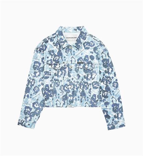 ג׳קט ג׳ינס מנומר תכלת CALVIN KLEIN