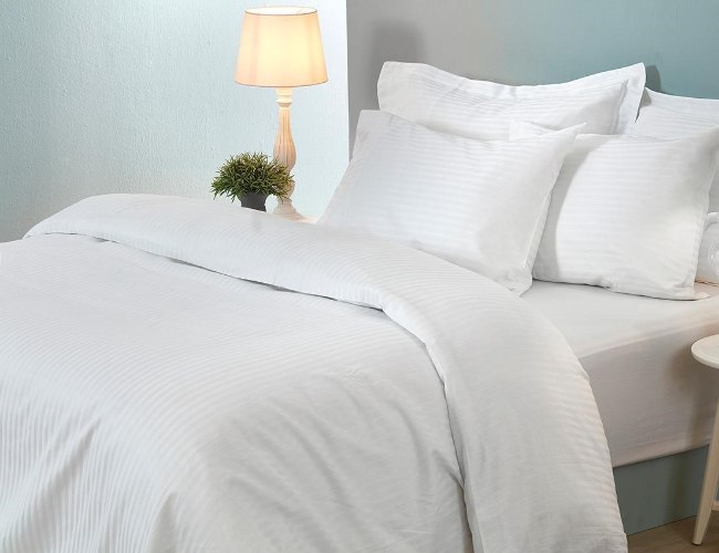 סט מצעים למיטה זוגית סאטן 100% כותנה ג'קארד -  HOTEL