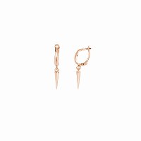 עגילי זהב "ספייק" נופלים - עגילי ספייק נתלים