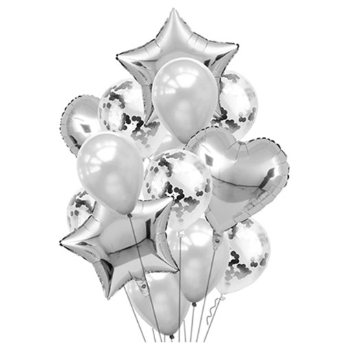 סט קונפטי כסוף