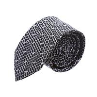 עניבה דגם כוורת שחור לבן
