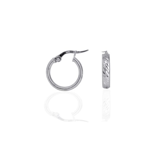 עגילי חישוק קטנים זהב צהוב\לבן