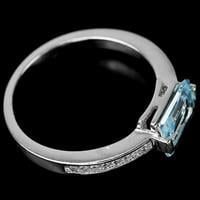 טבעת כסף משובצת טופז כחולה וזרקונים RG5658 | תכשיטי כסף 925 | טבעות כסף