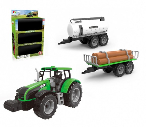 טרקטור חווה + 2 כלים נגררים