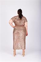 שמלת לורנה פייטים רוז גולד