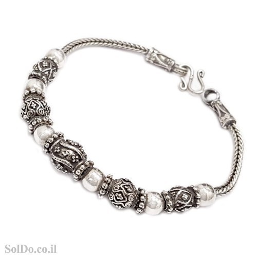 צמיד מכסף מעוצב צ'רמים Z3179 | תכשיטי כסף 925 | צמידי כסף