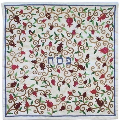 כיסוי מצה רקמה רימונים מלא