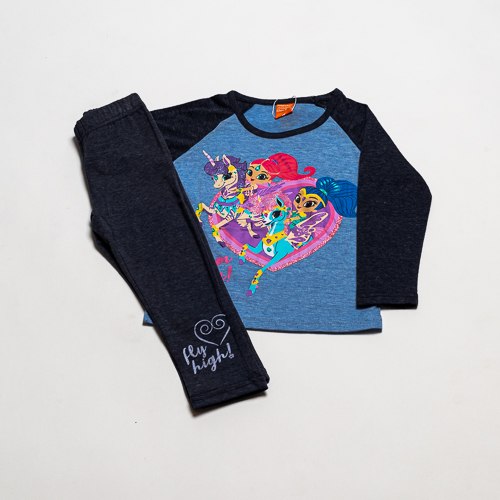 חליפת בנות זהבית ופזית מלאנג' ג'ינס