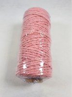 חבל מקרמה 4 מ"מ 250 גרם - ורוד בייבי