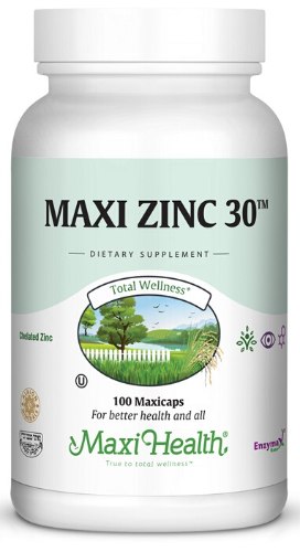Maxi Zinc  ,Maxi-Health . כמוסות 120