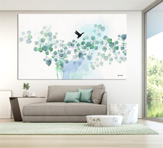 ציור טורקיז לסלון