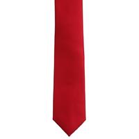 עניבה חלקה אדום אש